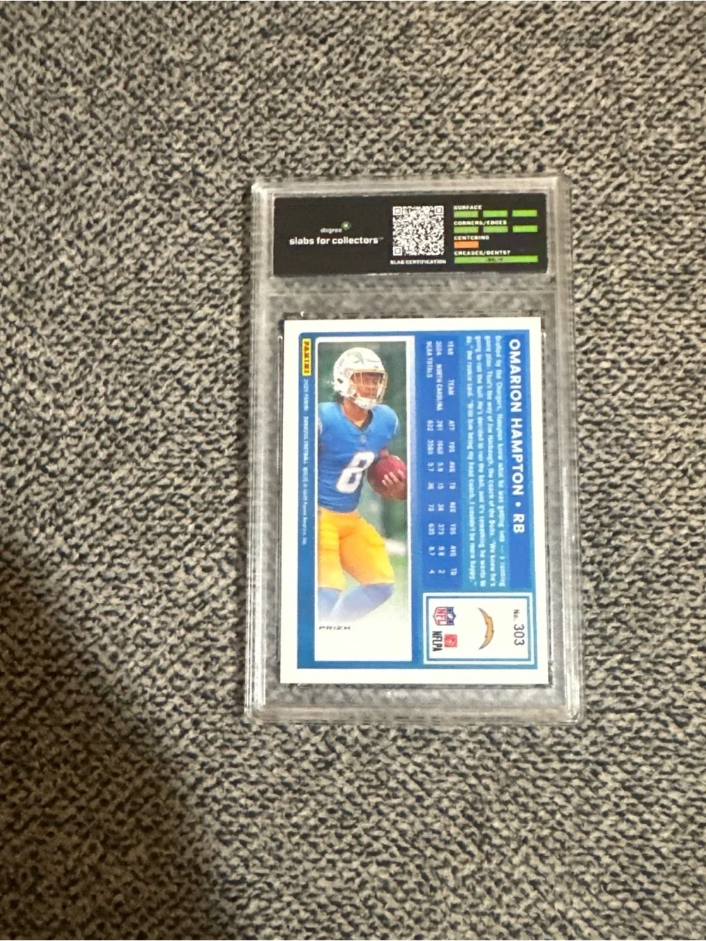Chargers Omarion Hampton Rookie Graded - Picture 2 of 2